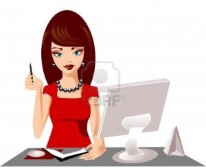 9275980-the-secretary-s-illustration-of-a-secretary-in-the-office